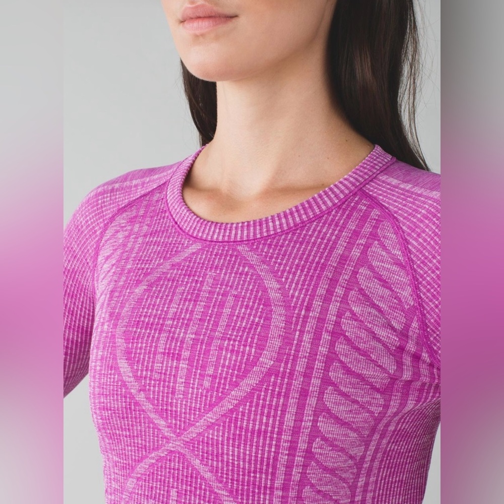 EUC Lululemon Rest Less Pullover Heathered Ultraviolet Purple Long Sleeve Sz 10 - Picture 5 of 13